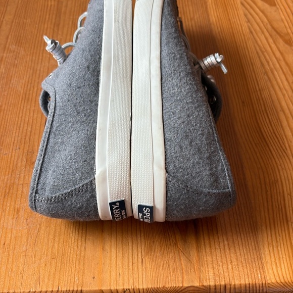 Sperry Gray Women's lace up Flats - Picture 8 of 11